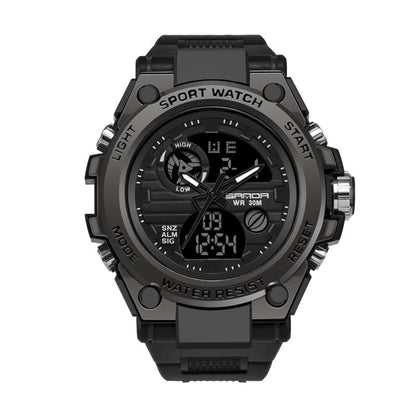 ⌚Sportliche Dual-Display Mode Multifunktionale wasserdichte leuchtende Herrenarmbanduhr