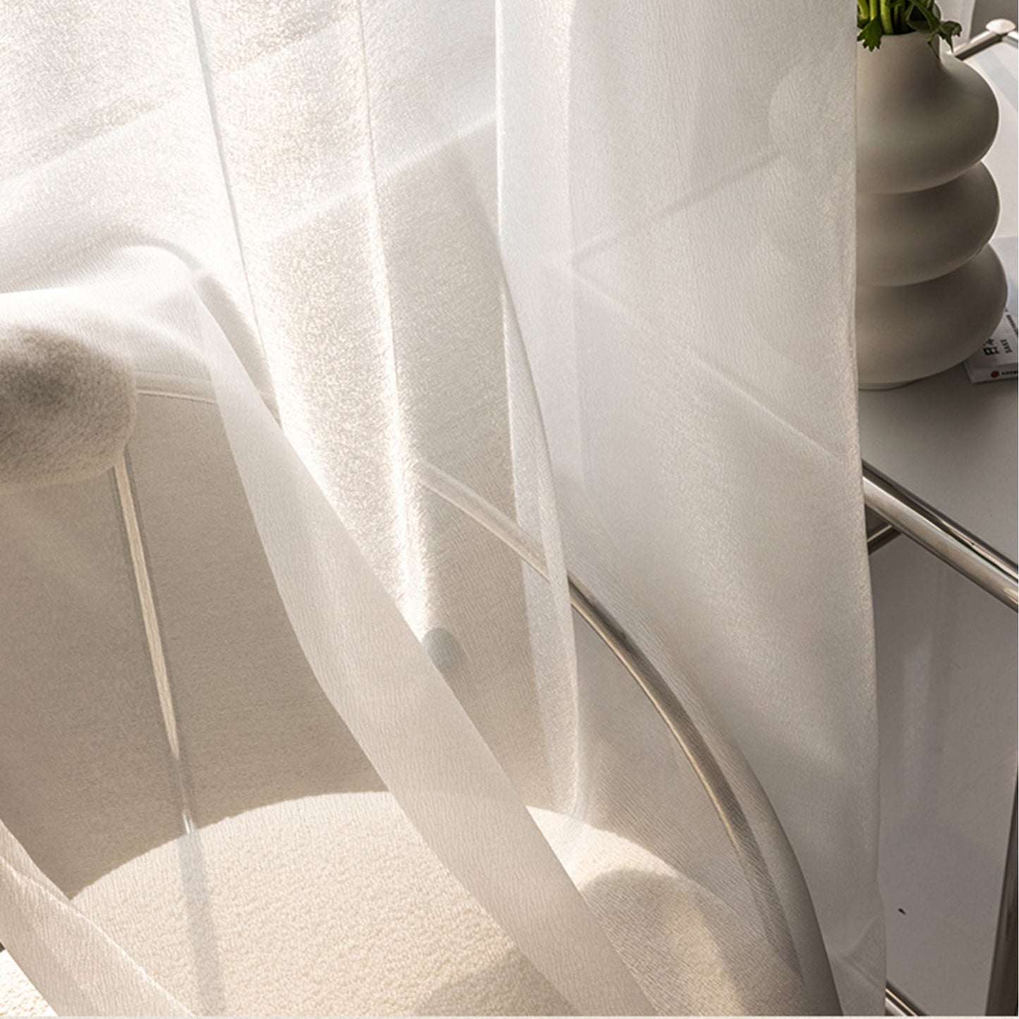 WeaveGlam Vorhänge - Elegante Durchsichtige Woven Vorhänge für Moderne Interieurs