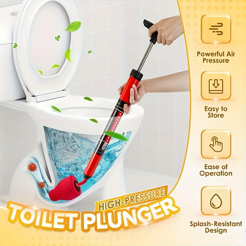 Sandsberg | Schwerer pneumatischer Toilettenreiniger - Hochdruck-Abflussrohrreiniger mit humanisiertem Pumpendesign, Gummi-Material, gewerblicher Werkzeugin zum Entfernen von Toiletten-, Waschbecken- und Rohrverstopfungen.