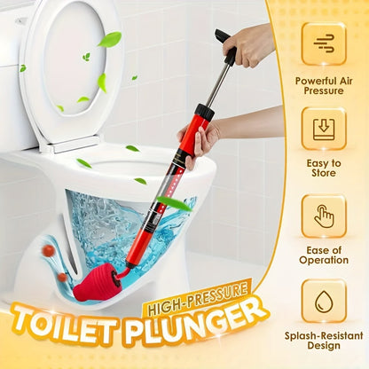 Sandsberg | Schwerer pneumatischer Toilettenreiniger - Hochdruck-Abflussrohrreiniger mit humanisiertem Pumpendesign, Gummi-Material, gewerblicher Werkzeugin zum Entfernen von Toiletten-, Waschbecken- und Rohrverstopfungen.
