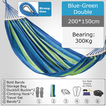 Sandsberg | Verdickte Einzel-/Doppelschaukel, Atmungsaktiver, Sicherer und Bequemer, Für Camping, Wohnheim & Freizeit