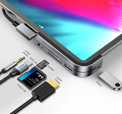 Sandsberg | 6-in-1 USB Type-C Hub mit USB3.0, SD, MicroSD, Audio, 4K/HD & USB-C PD, für iPad Pro & mehr