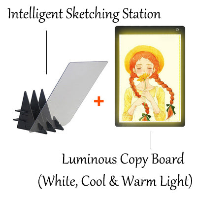 Sandsberg | Intelligentes Reflexions-Zeichenbrett mit APP-Steuerung, für Erwachsene, Kinder, Zuhause, Schule & Büro