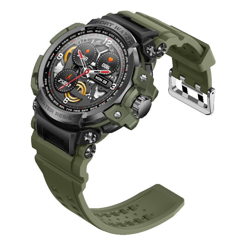 Sandsberg Unzerstörbare Outdoor-Sport-Smartwatch mit Herzfrequenz, Blutsauerstoff, Anruferinnerung