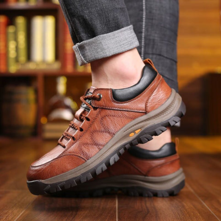 Lässige Schuhe mit handgenähter Fußgewölbeunterstützung und rutschfester, atmungsaktiver Sohle