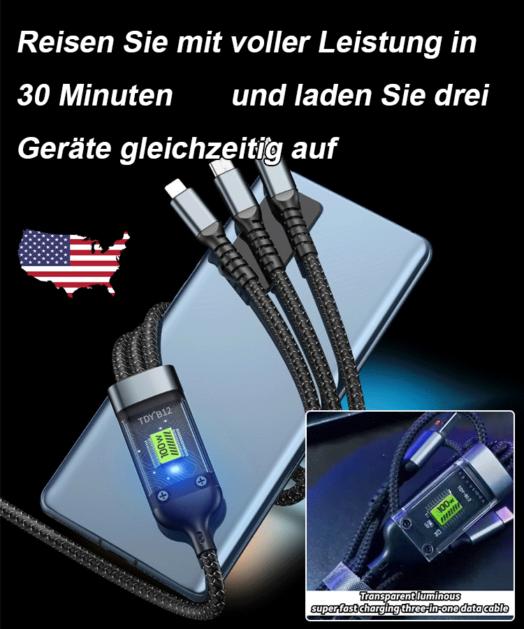 Sandsberg 3-in-1-Schnellladekabel
