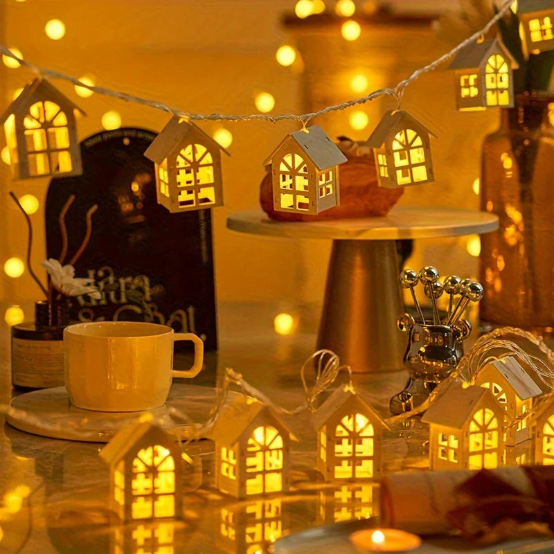 Sandsberg | LED Lichterkette mit Mini-Häusern – Dekorative Weihnachtsbeleuchtung für Innenbereich