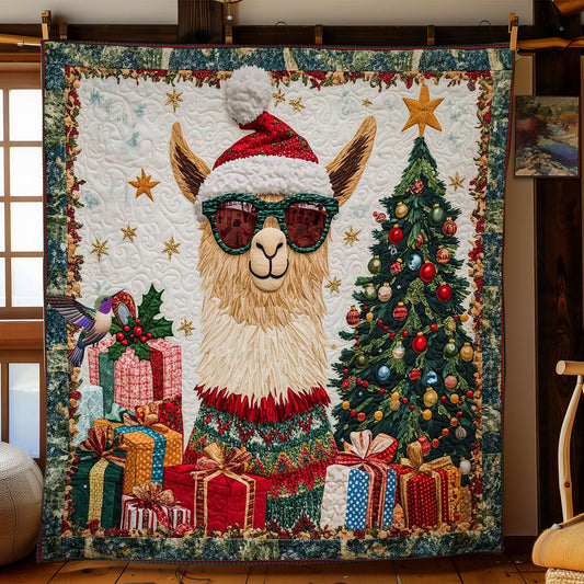 Festliches Llama Steppdecke