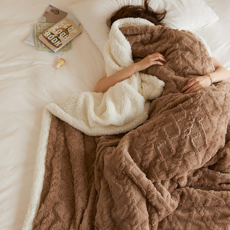 Ultra-weiches wendbares Sherpa-Fleece-Decke für ultimativen Komfort