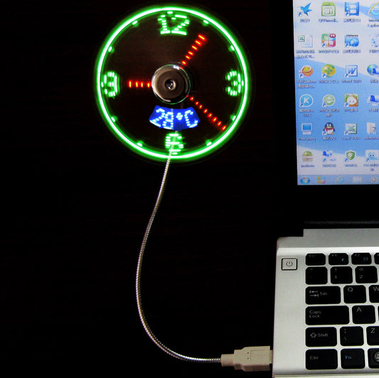 Neuer kreativer USB LED-Uhrenventilator