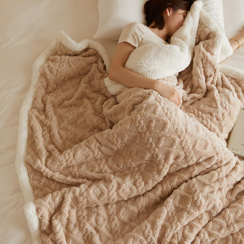 Ultra-weiches wendbares Sherpa-Fleece-Decke für ultimativen Komfort