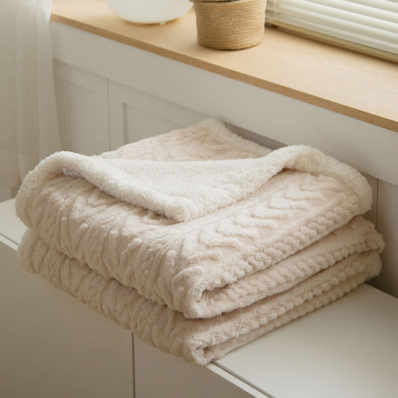 Ultra-weiches wendbares Sherpa-Fleece-Decke für ultimativen Komfort