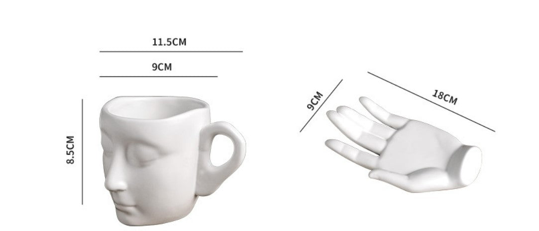 CERAMICHEERS | Hand Duft Kaffeetasse | Kreative Abstrakte Kunst für eine Warme Atmosphäre