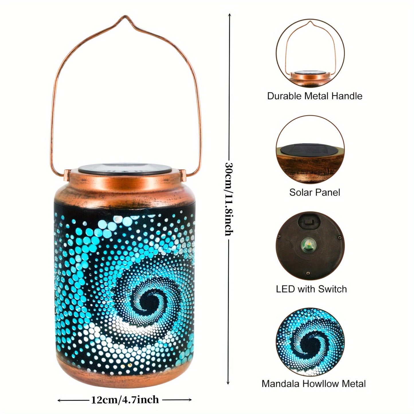 SolarLantern - Moderne LED Sonnenlaterne für draußen