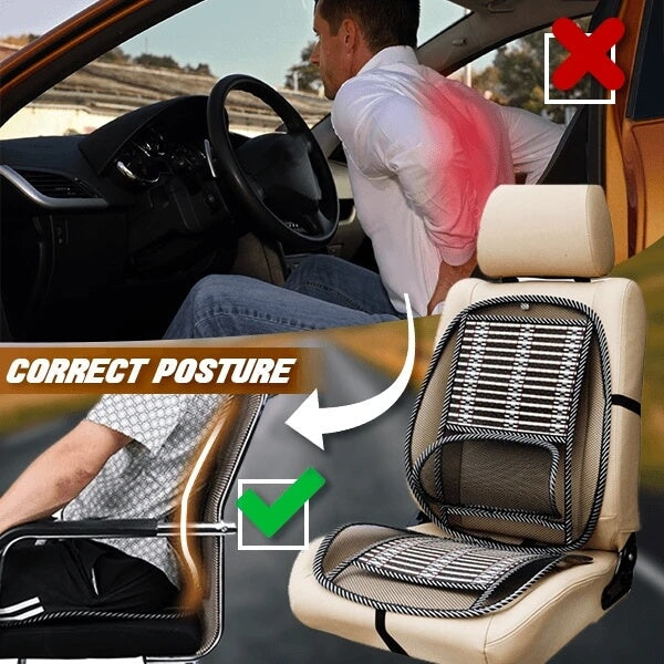 Ergonomische Autositzauflage aus Bambus