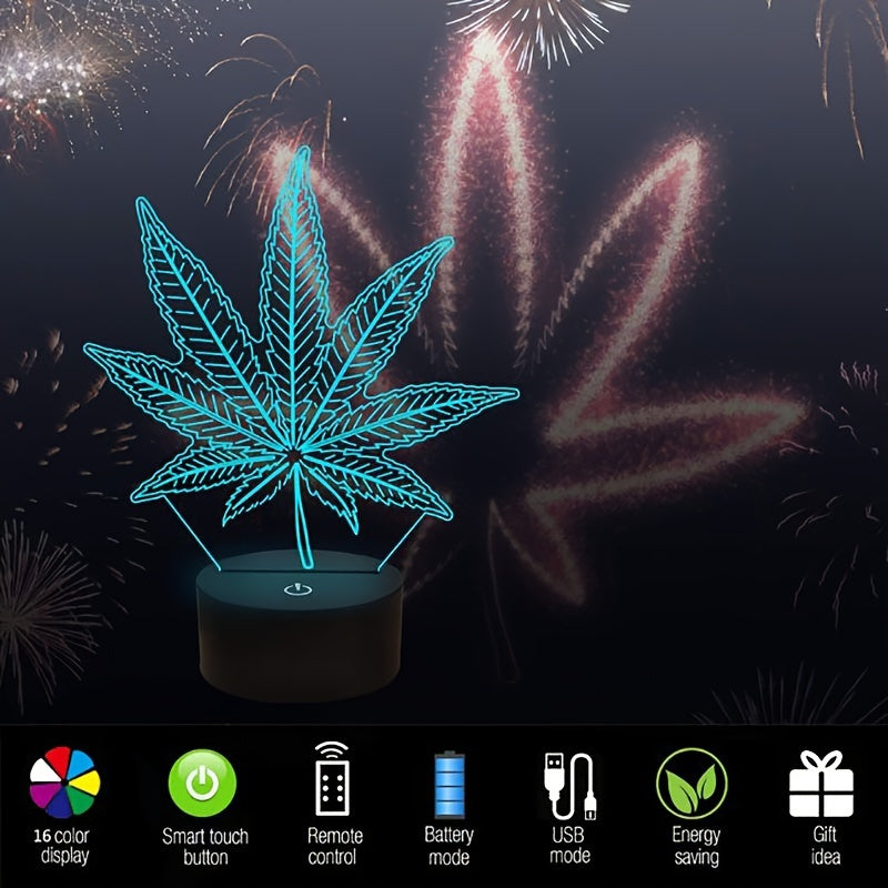 Sandsberg | GlowBud - 3D Hanfblatt Lampe