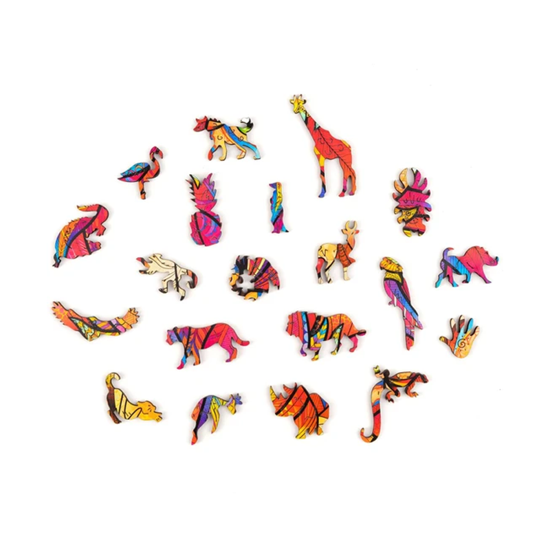 Holz-Löwe-Puzzle