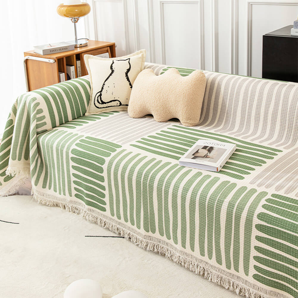 Geometrisches Muster Mehrfarbiger Sofabezug - Modernes Design für ein Stilvolles Zuhause