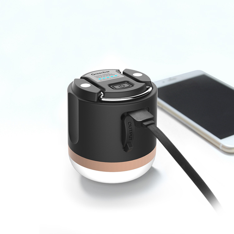 Sandsberg | Tragbare LED Campinglampe mit Powerbank – Wiederaufladbar, USB-Anschluss, für Outdoor & Notfälle