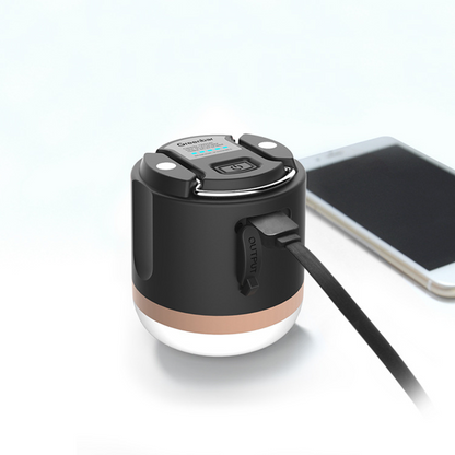 Sandsberg | Tragbare LED Campinglampe mit Powerbank – Wiederaufladbar, USB-Anschluss, für Outdoor & Notfälle