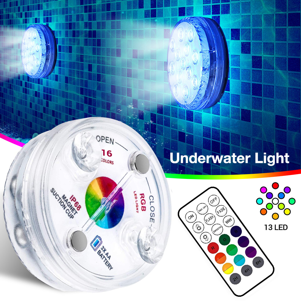 Sandsberg | Unterwasser LED Licht mit Fernbedienung – RGB Multicolor Poolbeleuchtung für Badezimmer und Teiche