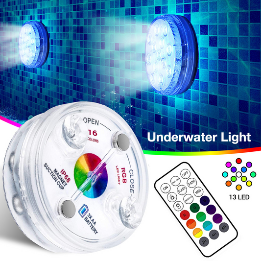 Sandsberg | Unterwasser LED Licht mit Fernbedienung – RGB Multicolor Poolbeleuchtung für Badezimmer und Teiche