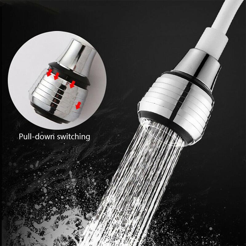 Wasser sparender Verlängerungsaufsatz für Wasserhähne mit ausziehbarem Design.
