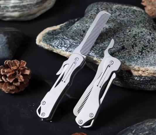 Sandsberg | Pure Titanium Faltkamm - Antistatischer Reise-Massagkamm