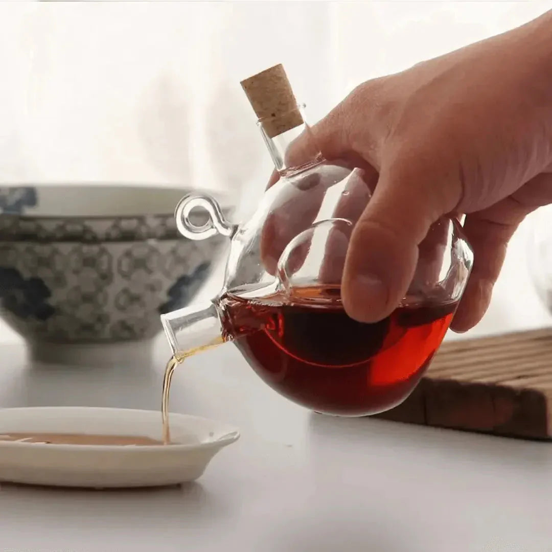 Sandsberg | Öl- & Essigspender – Doppelte Glasflasche für stilvolles Servieren & Aufbewahren