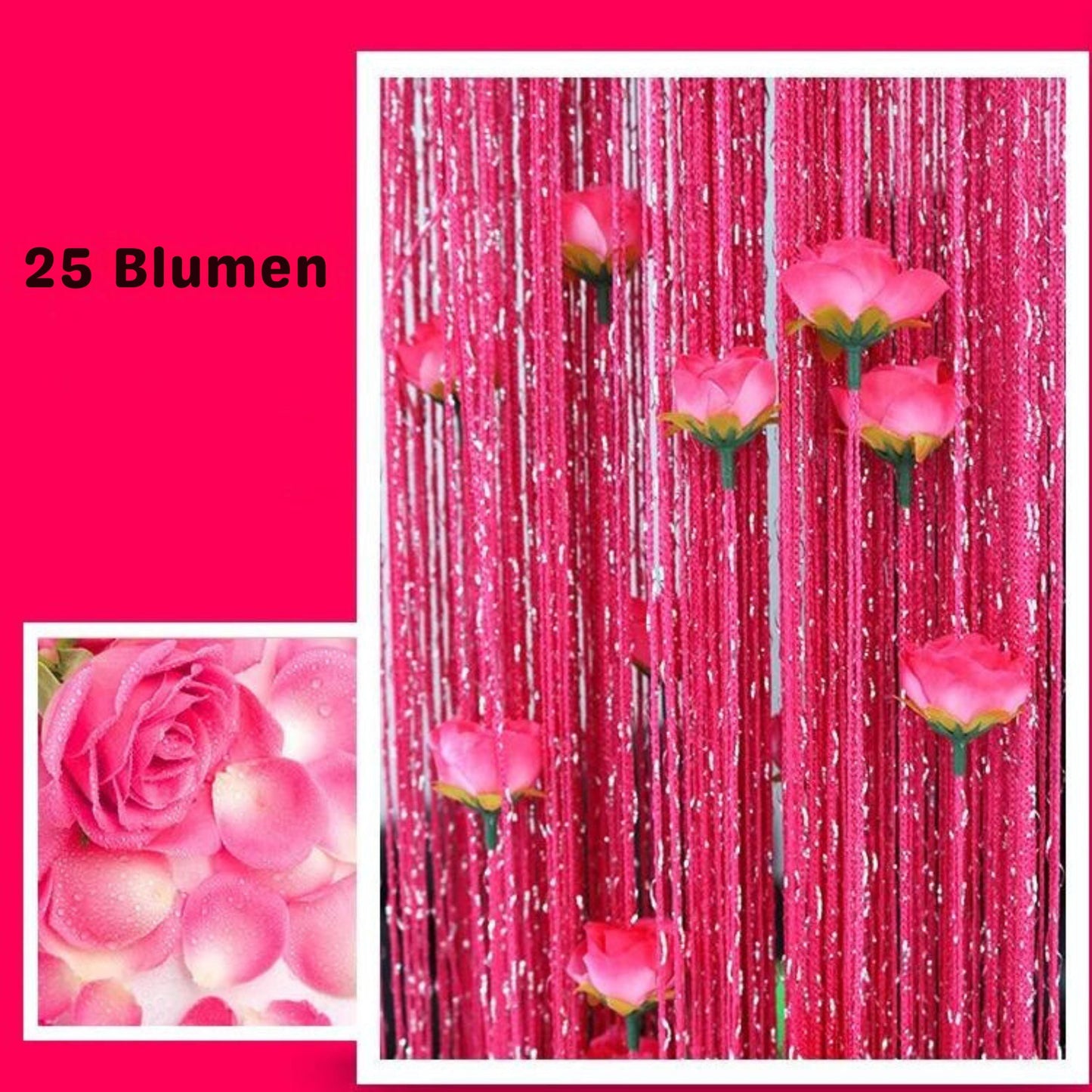 FloralGrace - Rosenfaden-Türvorhang