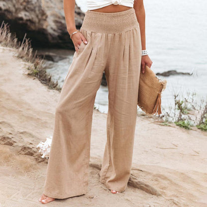 Sandsberg Hose mit Taschen aus einer Leinenmischung