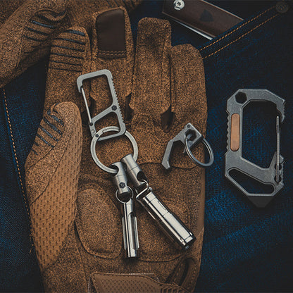 Sandsberg | Titanlegierung Universeller Rotierender Schlüsselanhänger (2er-Pack)