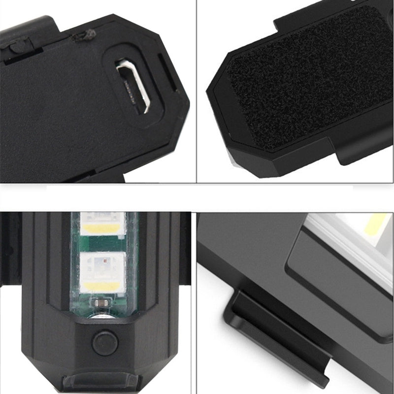 Sandsberg | 7 Farben LED Flugzeug Strobe Lichter & USB Ladegerät