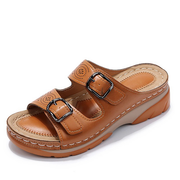 Frau Orthopädische Sandalen aus Leder