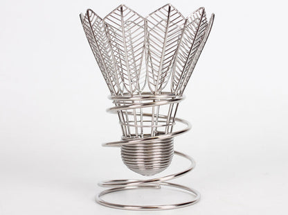 Sandsberg | Kreativer Edelstahl Badminton-förmiger Stiftehalter, für Zuhause, Büro und Geschenke