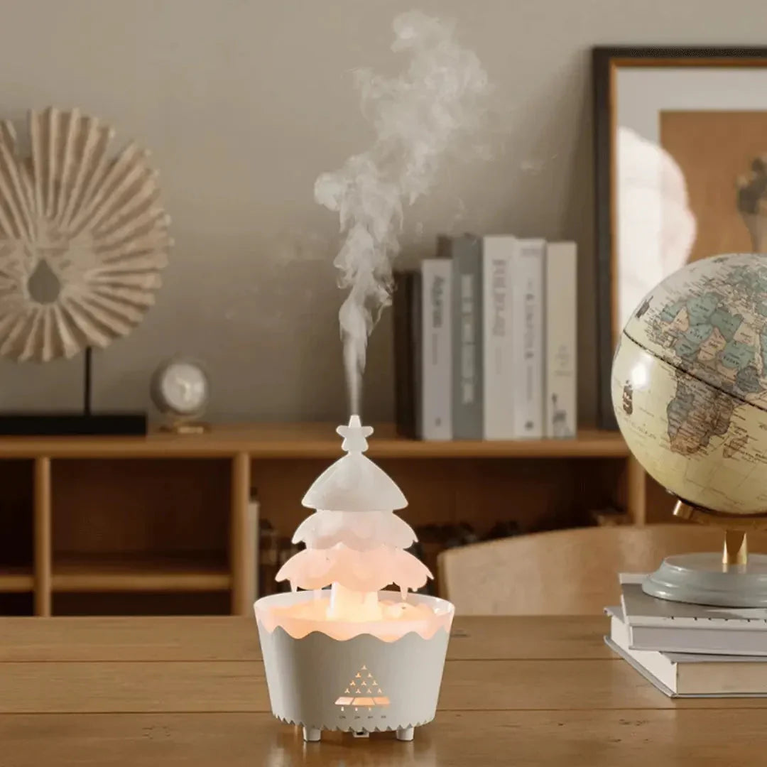Sandsberg | Weihnachtsbaum Aroma Diffuser mit LED-Beleuchtung für festliche Entspannung