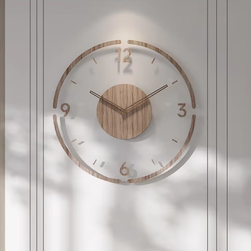 Sandsberg | Moderne Wanduhr aus Holz – Minimalistisches und elegantes Design für das Wohnzimmer