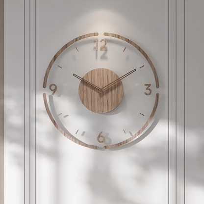Sandsberg | Moderne Wanduhr aus Holz – Minimalistisches und elegantes Design für das Wohnzimmer
