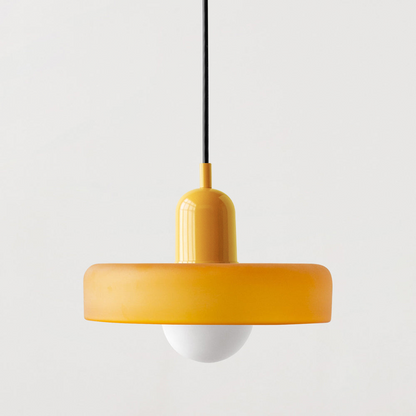 Sandsberg Pendelleuchte aus farbigem Glas | Elegante Hängeleuchte im Bauhaus-Stil | Designlampe für Wohnzimmer & Esszimmer