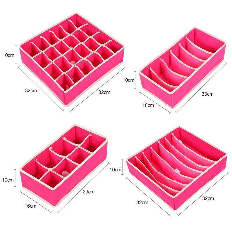 Faltbarer Kleiderschrank Unterwäsche Organizer (4 Stück/1 Set)