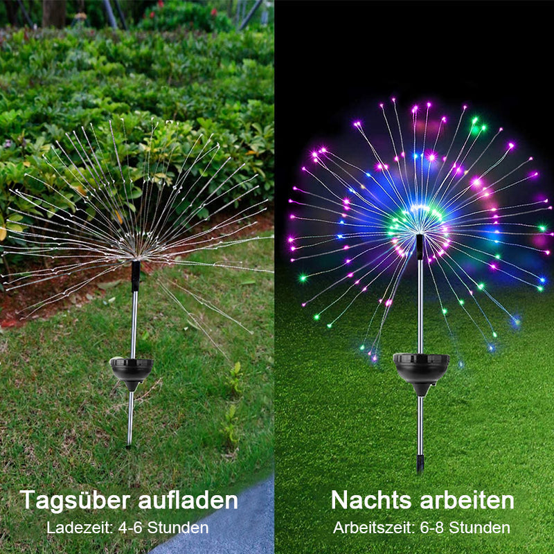 Wasserdichte Solargarten-Feuerwerkslampe