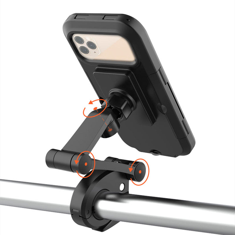 Sandsberg | Wasserdichter Fahrrad-Handyhalter mit Gehäuse, für Motorrad-/Fahrradlenker