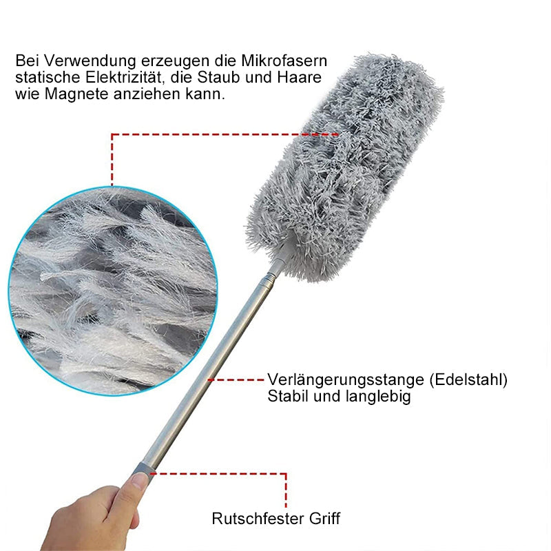 Einziehbarer Staubwedel aus Edelstahl