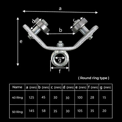 Sandsberg | Winkeleisen Schienenaufhängungsline Pulley
