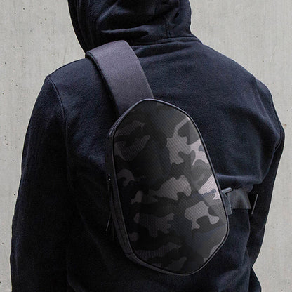 Sandsberg | Diebstahlschutz, Wasserdicht, Antikollisions-Brusttasche, mit geometrischer 3D-Schale, seitlichem USB-Anschluss, hochwertigem Schutz, mehrlagiger Partition-Speicher, für Reisen, Ausflüge, Einkaufen und mehr