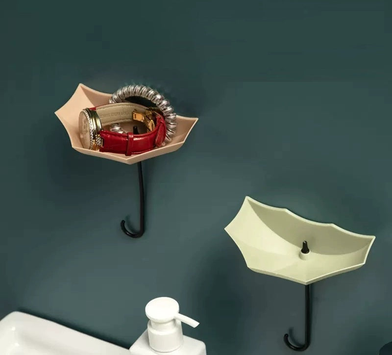 Sandsberg | Niedlicher Regenschirm Wandhaken - Bohrenfreier Schlüssel- & Mäntelhaken