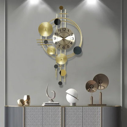 Sandsberg | Vornix | Große Moderne Wanduhr – Elegantes Metall Design für Wohnzimmer oder Büro