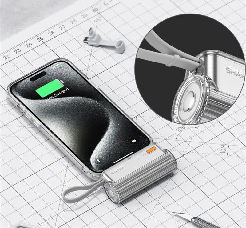 Sandsberg | 5000mAh Mini-Kapsel integriertes Kabel Power Bank