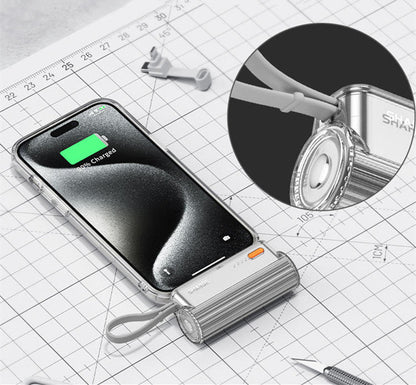 Sandsberg | 5000mAh Mini-Kapsel integriertes Kabel Power Bank