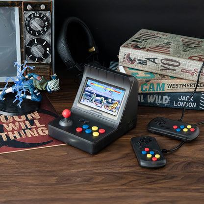 Sandsberg | 4,3 Zoll Mini-Spielkonsole mit 3000 integrierten Spielen, 360° Joystick, 2200mAh Lithium-Batterie, kann mit TV und Kopfhörern verbunden werden, unterstützt Zwei-Spieler-Spiele und bis zu 32G TF-Karte